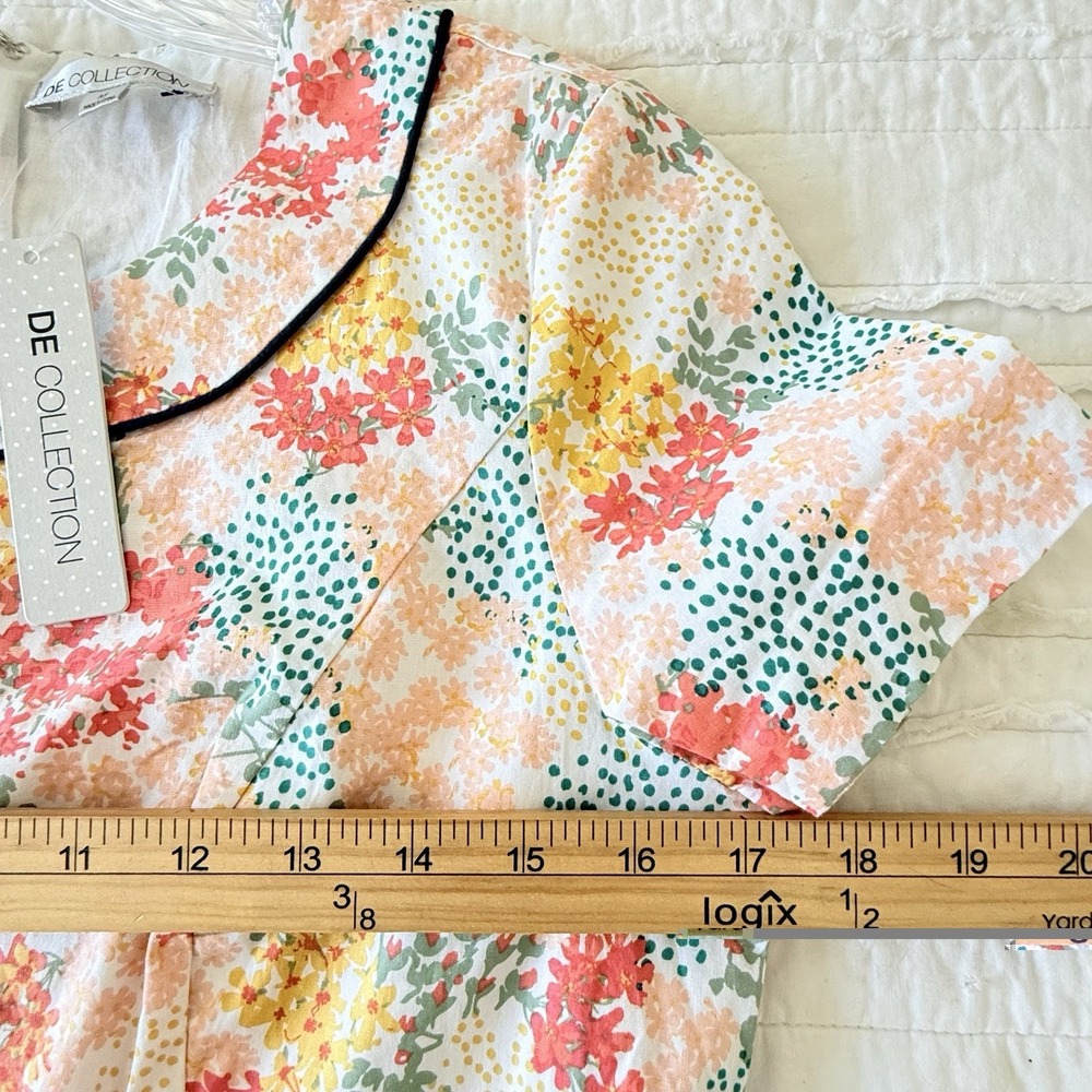 Mary Jane Dress Floral Fit &Flare Women M Retro 50s Trad Wife Twee - Picture 6 of 10